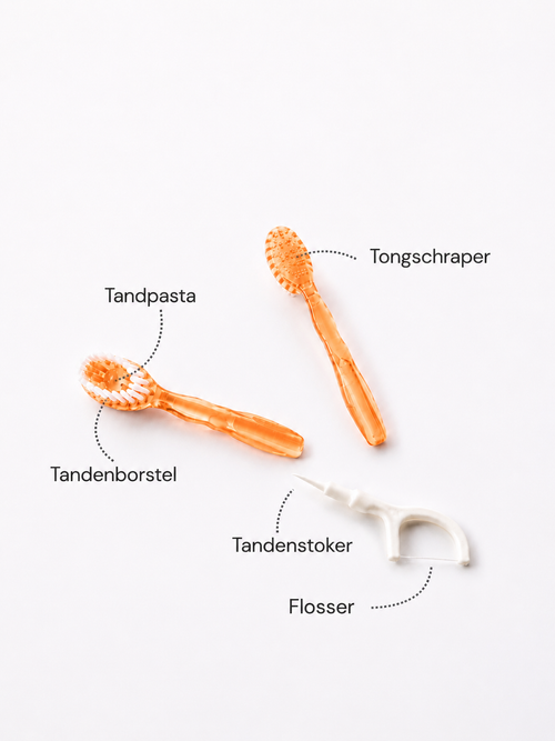 5 in 1 Reis Tandenborstel 12st | Perzik